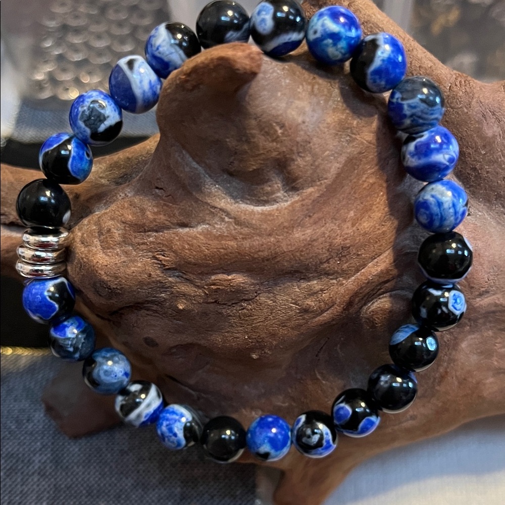 8mm blue orca agate